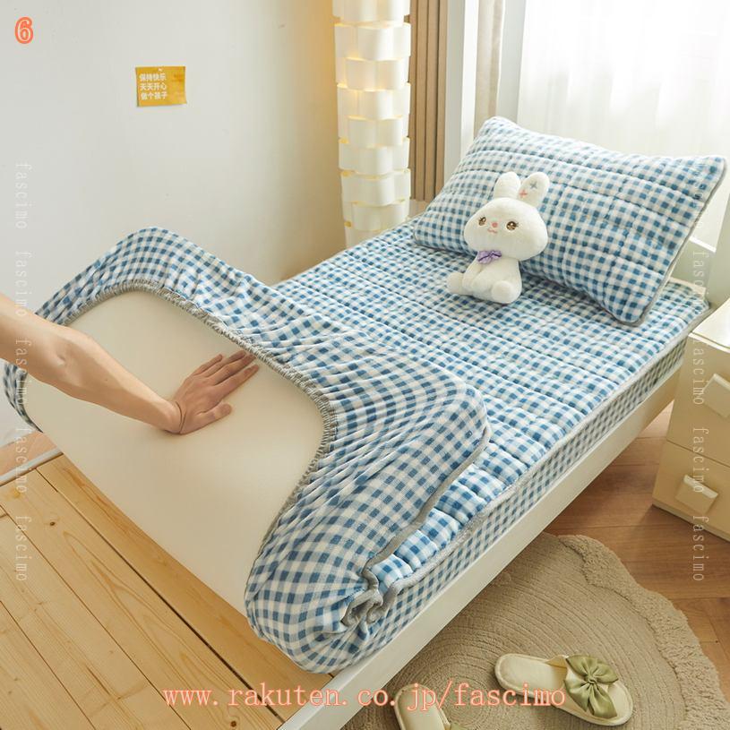 500円OFFクーポン パッドシーツ 水洗い 保温 360℃全周防止ゴムバンド付き 超極細繊...