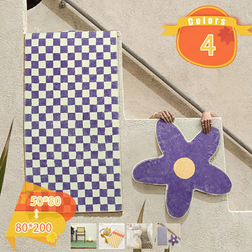 Character Pattern - 1000円OFFクーポン ラグ 北欧 格子縞 厚手 リビングラグ カーペット 低反発 柔らかいラグ センターラグ おしゃれ ラグマット 絨毯 抗菌 防臭 小さめ 2畳 1.5畳 長方形 モダン 西海岸 おしゃれ インテリア ウォッシャブル ホットカーペット対応 床暖房対応 fascimo