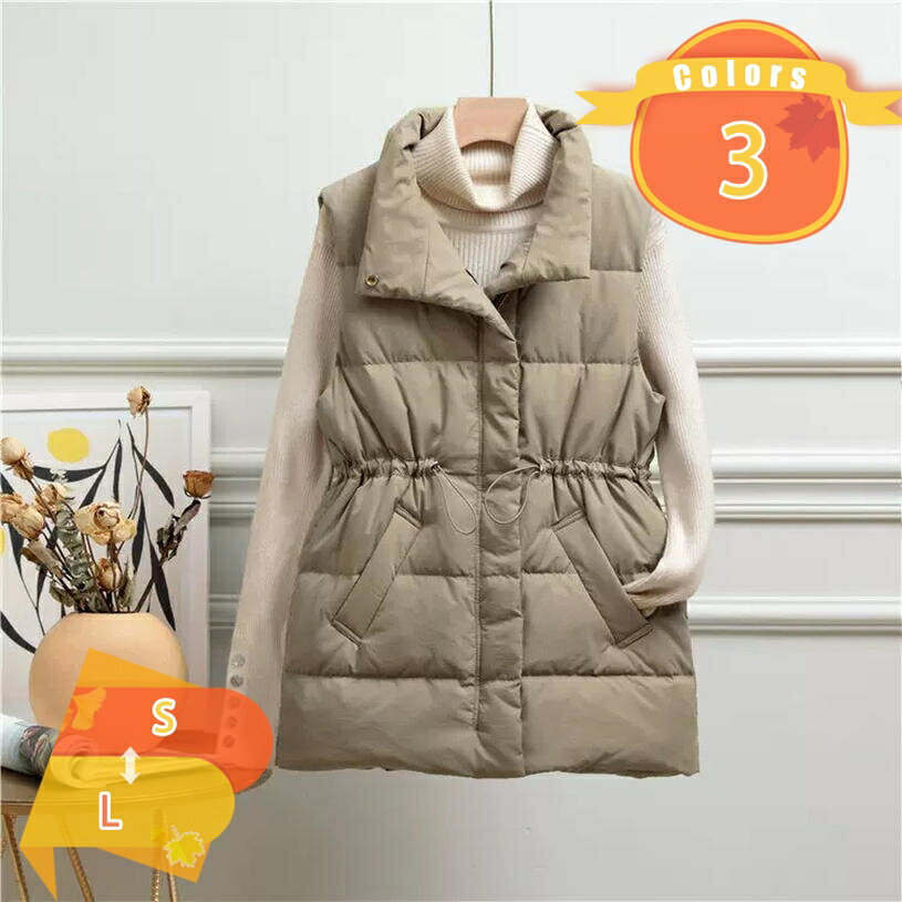 1000円OFFクーポン ショート丈 ダウンベスト レディース 冬 軽量 ベーシック ベスト ダウンジャケット ..