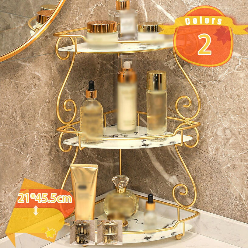 1000円OFFクーポン コーナー収納ラック 三角棚 コーナーシェルフ 扇形 浴室収納ラック コーナーラック ..