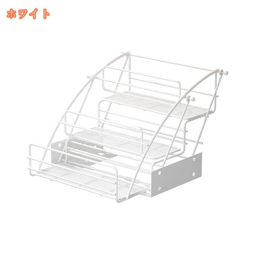 1000円OFFクーポン デスク上収納ラック 机上ラック デスク上置棚 デスクラック 一人暮らし 収納家具 小物収納棚 机上収納 空間活用 オフィス収納 収納 スリム オフィスデスク 整理 事務用品 文房具 家 リビング 寝室 fascimo [3]