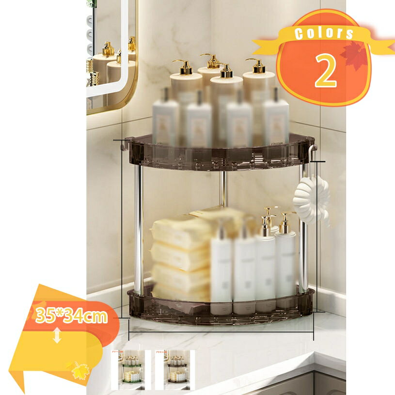 777円OFFクーポン コーナー収納ラック 三角棚 コーナーシェルフ 扇形 浴室収納ラック コーナーラック ..