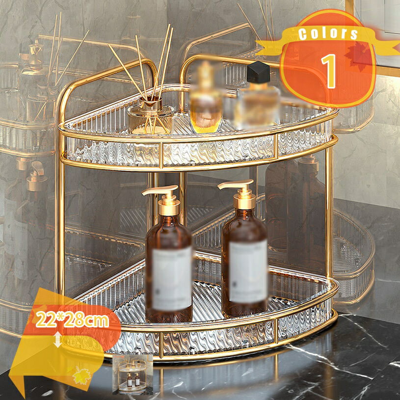 500円OFFクーポン コスメ収納 三角 浴室収納ラック 化粧品ストレージ 大容量 卓上収納 香水ディスプレ..