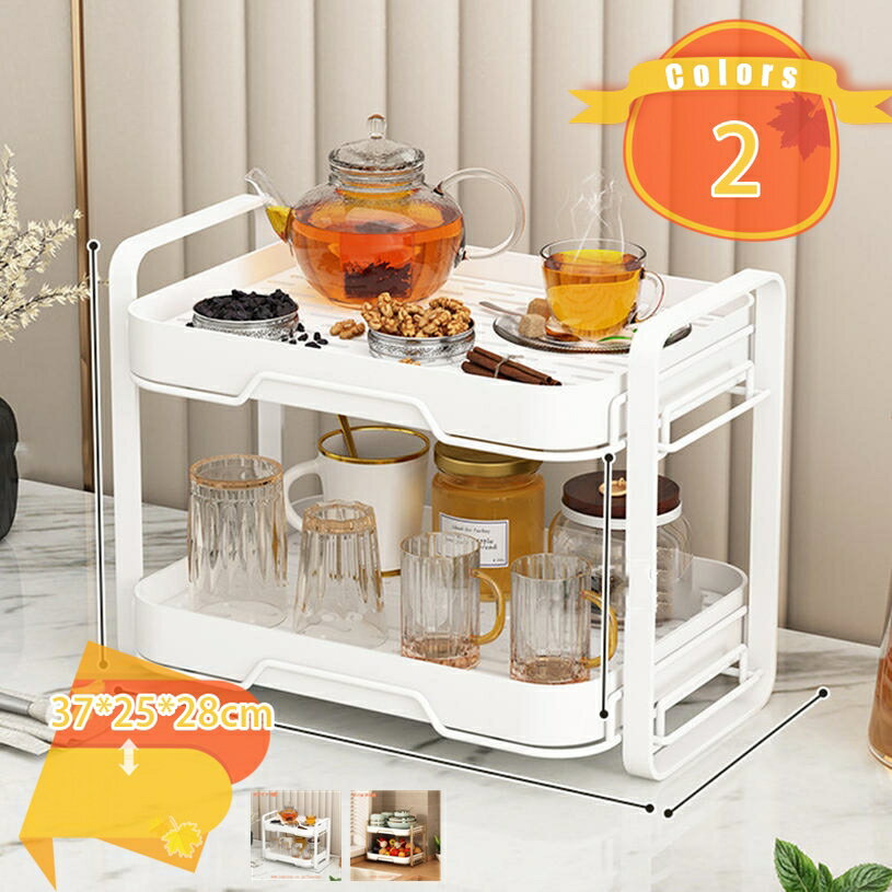 Sink Side Racks - 500円OFFクーポン 収納ラック キッチン 調味料収納ラック スリム カップ収納 新生活 スライド式 洗面台 隙間 卓上収納棚 大容量 調味料ラック おしゃれ 小物整理 キッチン収納ラック 防汚 お手入れ簡単 多機能 省スペース fascimo