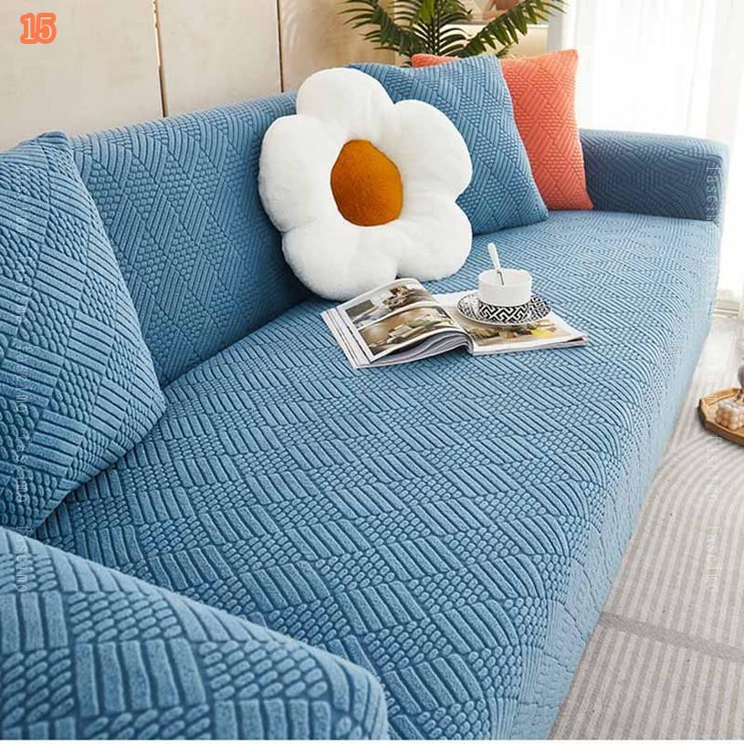 1000円OFFクーポン 一体型ソファカバー 柔らかい ズレにくい ストレッチ ポリエステル フィット 縦横弾力 北欧風 犬 猫 傷 防止 伸縮素材 ぴったりフィット式 無地 四季兼用 超便利 通気性 犬猫用シート ソファー保護 爪とぎ/汚れ/キズ防止 肘付き&肘なし fascimo [2]