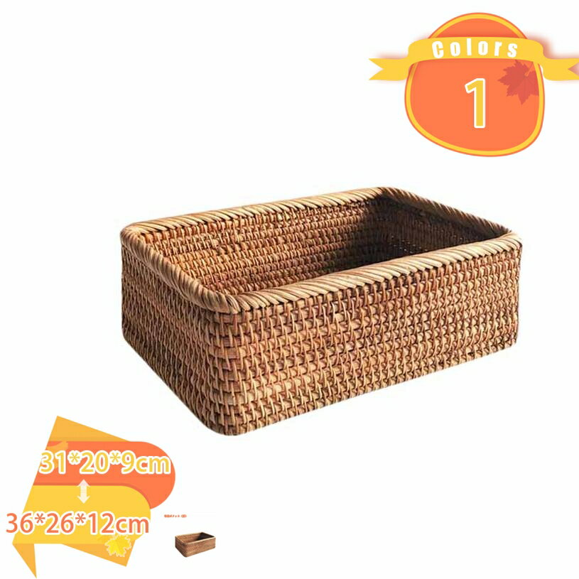 収納ボックス おしゃれ 収納カゴ 天然素材 収納カゴ ラタン製 雑貨 エスニック 浅型 小物入れ カフェ 喫茶店 飲食店 レストラン 店舗 ディスプレイ ラタンバスケット ラタンバスケット 収納かご 籐かご 収納バスケット fascimo
