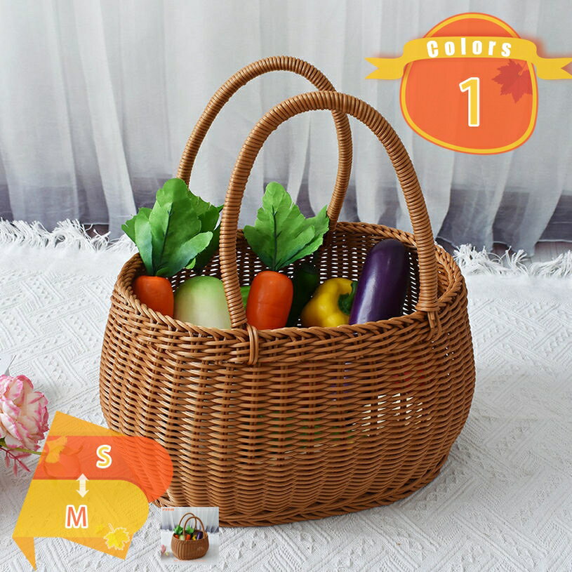 777円OFFクーポン 籐 ピクニックバスケット 持ち手 オシャレ ピクニックバスケット ナチュラル ピクニ..