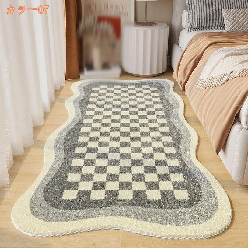 500円OFFクーポン 玄関マット 室内 屋内 ラグマット 滑り止め付き ホットカーペット対応 長方形 カーペット おしゃれ INS風 フロアマット リビング ベッドルーム 出窓 絨毯 遮音 ふわふわ 足拭きマット 吸水 抗菌防臭 防ダニ 防カビ 一人暮らし fascimo [3]