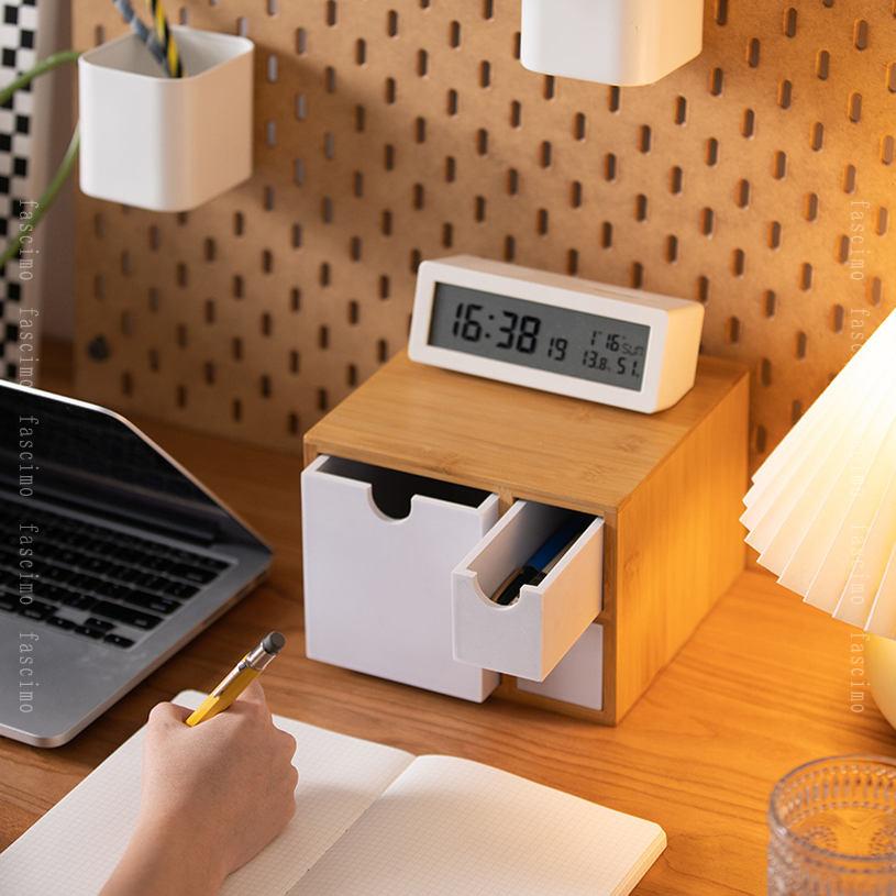 500円OFFクーポン 卓上チェスト 木製 引き出し 小物収納 オフィス収納 卓上収納ボ...