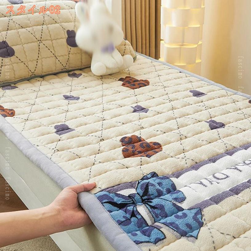 500円OFFクーポン 敷きパッド シングル 洗える ふわふわ 敷毛布 綿入り ズレにくい 四隅ゴム付き マットレスパッド ダブル 無地 シンプル 静電気軽減 冬用敷パッド あったか 寒さ対策 保温 ベッドパッド ダブル 単品 吸湿発熱 新生活応援 学生寮 fascimo 2