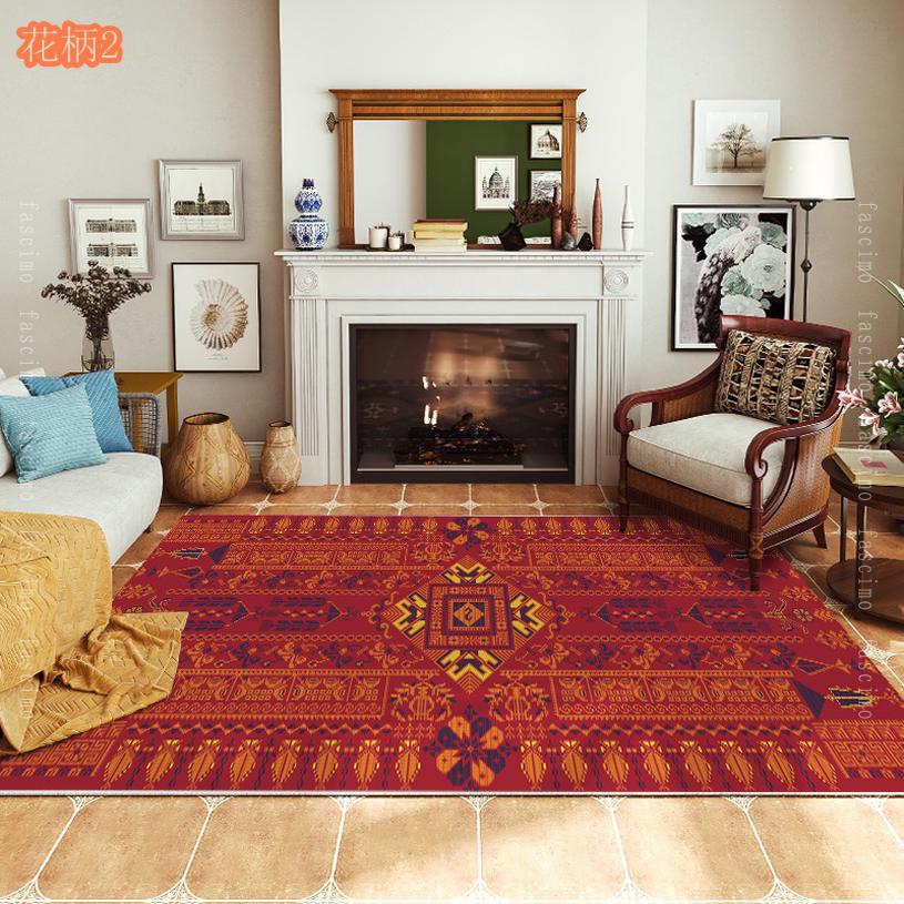 300円OFFクーポン ラグ カーペット 滑り止め付き 約2畳 抗菌・ 防ダニ 床暖房 ホットカーペット対応 ラグマット ペルシャ風 フローリングマット サラサラ 北欧 洗える 防音 じゅうたん ラグ おしゃれ オールシーズン 折り畳み可能 秋用 fascimo