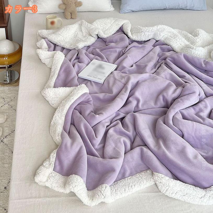 500円OFFクーポン 毛布 ハーフケット ブランケット ひざ掛け 厚手 冬用 フランネル ボア 静電気防止 洗える おしゃれ 軽量 柔らかく肌触り 掛け毛布 ひざ掛け とろける布団 オールシーズン かわいい 厚手 膝かけ あったか 新生活 もうふ fascimo [2]