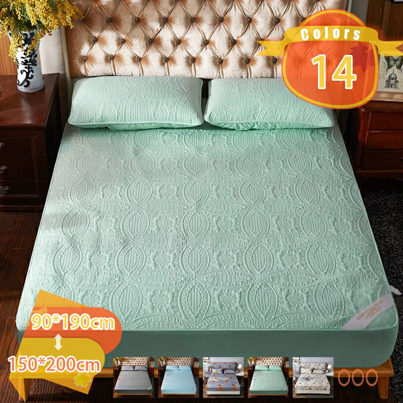 綿100% ベットパッド さらさら 吸湿発熱 抗菌 消臭 あったか 冬 ボックスシーツ ベッドマット 360℃全周..