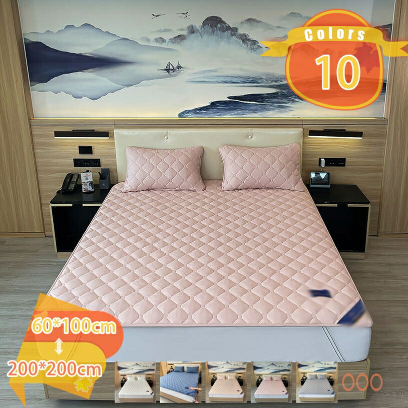 1000円OFFクーポン 綿100% セミダブル ダブル やわらかい 薄い 置くだけ簡単 敷きパッド オールシーズン シングル 夏 ベッドシーツ 綿100 ふんわり べっとぱっと 洗える 敷パッド コットン クッション 涼しい 四季用 和風 寝具 匂いなし 部屋 fascimo