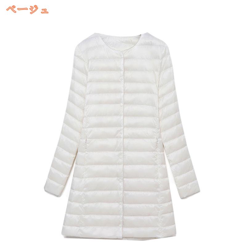 FASCIMOの1000円OFFクーポン ロングベスト レディース ダウンベスト 秋冬 軽量 ベスト ハーフ丈 ダウンコート ロング アウター キルティング 薄手 保温 大きいサイズ チョッキ ラウンドネック ウルトラライト アウトドア 防寒着 暖かい 体型カバー 着痩せ fascimo｜アングル3