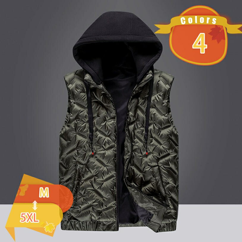 500円OFFクーポン ダウンベスト メンズ 中綿ベスト ジャンパー フード付き アウトドア 防寒着 厚手 保温 冬服 キルティング ダウン ベスト 秋冬 メンズファッション カジュアル 軽量 部屋着 普段着 通学通勤 fascimo
