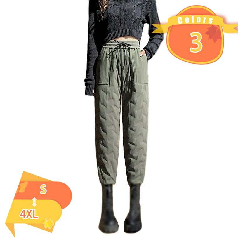 レディース 大きいサイズ ダウンパンツ 冬 防寒 防風 暖かい 軽量 細身 ロング ウエストゴム ダウン ズボン ボトムス ファッション ジョガーパンツ ルームウェア きれいめ ゆったり 着痩せ 美脚 20代 30代 fascimo