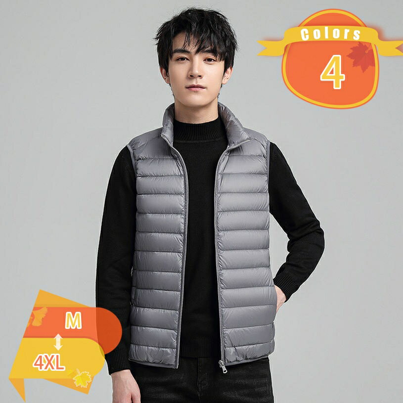 1000円OFFクーポン メンズ ダウンベスト ビジネス 軽量 薄手 暖かい 袖なし カジュアルベスト チョッキ 大きいサイズ 秋冬 冬服 メンズ ダウンベスト...