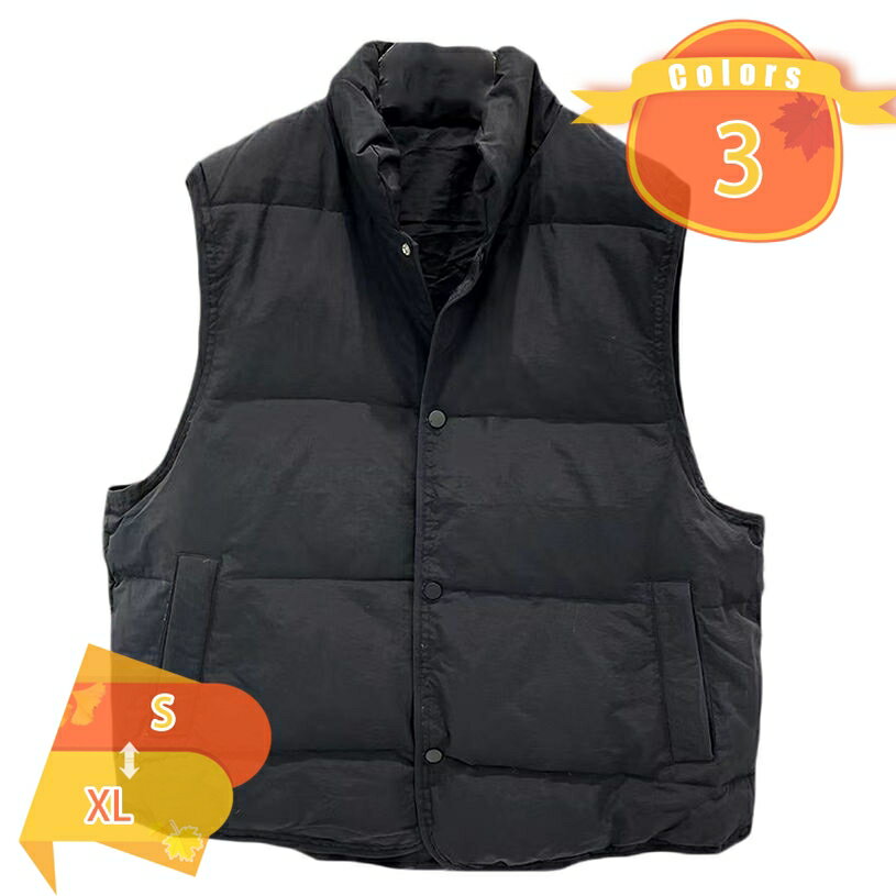 1000円OFFクーポン 秋冬 ダウンベスト レディース 冬 厚手 軽量 立ち襟 ダウンジャケット 中綿ベスト ..