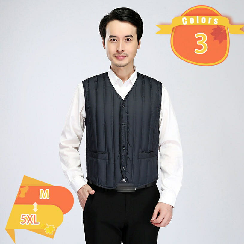 500円OFFクーポン ダウンベスト メンズ インナー ダウン ベスト 登山 ボタン ジップ 袖なし ベスト 温かい アウトドア 防寒ベスト 作業..