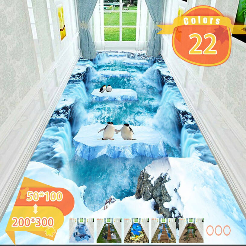 1000円OFFクーポン ロング マット レトロ 廊下 カーペット 玄関 室内 屋内 洗えるラグ 廊下敷き 絨毯 おしゃれ 防滑 低反発 転倒防止 fascimo