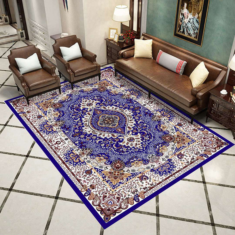 300円OFFクーポン カーペット ペルシャ絨毯 洗える ラグマット おしゃれ 北欧 花柄 滑り止め 耐磨耗性 防音 抗菌消臭 吸水速乾 軽量 折り畳み可能 じゅうたん 冷房対応 床暖房応 四季通用 かっこいい 柔らかい 在宅 センターラグ fascimo