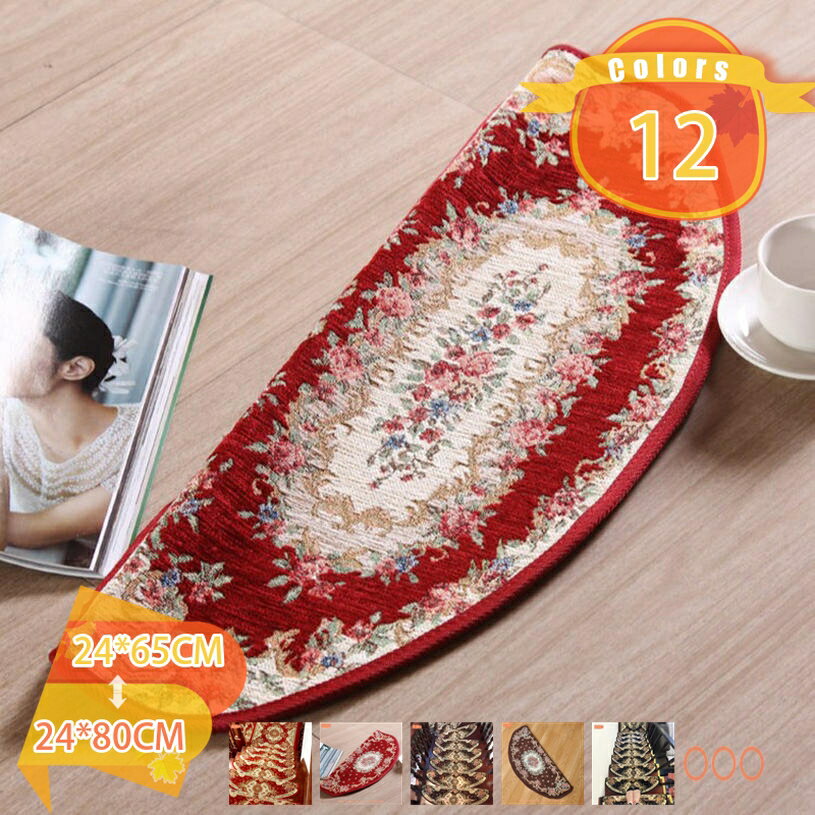 階段マット 滑り止め マット 大判サイズ 幅広 1枚組 階段 転倒防止 安全 ケガ防止 吸着 吸着マット 洗える 階段用 ペット 滑り止めシート 防音 キズ防止 ペルシャ絨毯風 エスニック インテリア 安全対策 階段カーペット fascimo