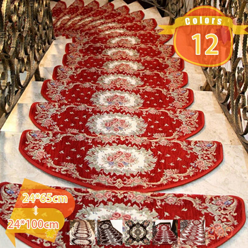 階段マット 5から15枚階段 滑り止め マット 吸着カーペット 吸着 置くだけ 階段 カーペット ズレない 階段用 吸着 マット ペット 寒さ対策 安心 安全 インテリア かわいい ペルシャ キズ防止 傷防止 マット 犬 猫 滑り止めシート fascimo