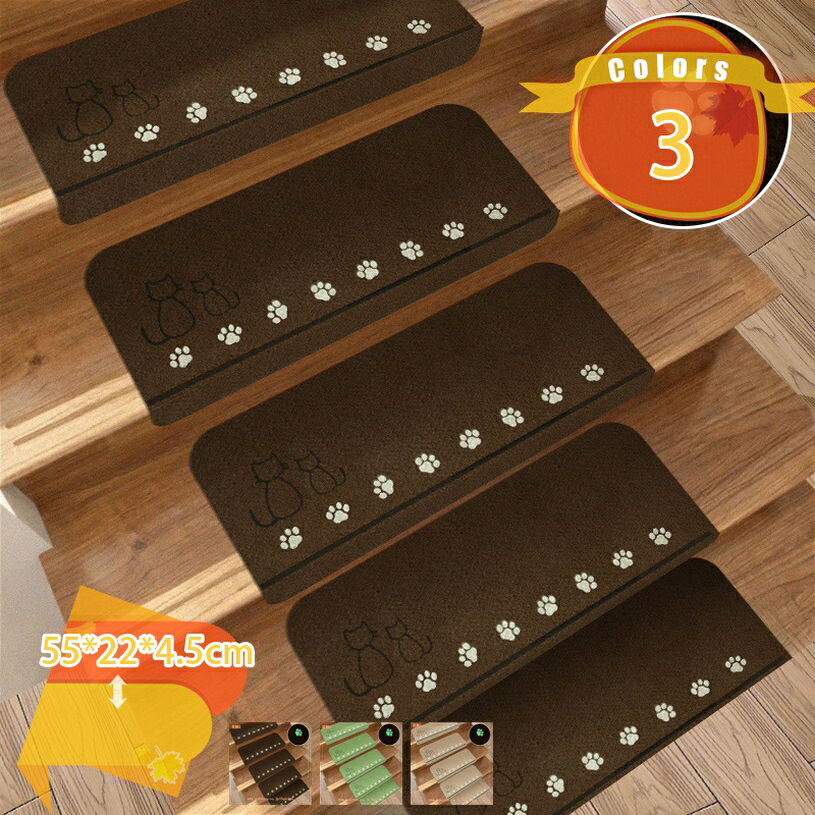 メイン素材：PVC【サイズ】55*22*4.5cm 【内容量】5枚　　 　【取付方法】吸着【広い用途】階段滑り止めマットはタイル、大理石、その他の滑らかな素材および気泡や隙間がない素材に適用です。また床キズの防止にもなるので新築や賃貸住宅にも優しいです！【転倒防止】階段マットの裏側が床にくっついて動かない！のりのべたつきではなく、くっついた後も剥がれにくい吸収性素材です。お年寄り、ペットが階段を上り下りするのを防ぎます。【洗濯可能】水や洗濯機で洗え、何度も洗って繰り返し使用できます。【吸音性に優れ】表面はやわらかいポリエステル繊維を使用しており、踏み心地もバツグンです。背面は床にしっかりと接着できます。吸音性にすぐれたポリエステル素材で、気になる足音を軽減します。階段を上り下りする際の騒音対策や衝撃を軽減！◆1.シンプルな色合いでどんな部屋でも合わせやすいです。 ◆2.防音対策：防音性が優れており、ペットが遊んでも大きいな音が響きにくくなる。階段のキズ防止用にも役に立ちます。 ◆3.シールを剥がして貼るだけ！折り曲げ部分を曲げてOK！ 裏面が吸着加工だから、マットが階段にぴたっと吸着して動きません。 ◆4.お掃除も簡単、掃除機をかけてきれいになる！洗いで繰り返し使用が可能です！ ◆5.裏面が吸着加工だから、マットが階段にぴたっと吸着して 動きません。 ◆長時間に使えでも摩損はただ少しあり、実にお買い得の階段マットです。 ◆光の強さの原因で実物の色は写真と若干の誤差があるかもしれませんが、当商品の色は実物を基准とする。 ◆不明な点等ございましたら、お気軽にお問い合わせください。 キーワード：階段 階段用 マット まっと 犬用マット 滑り止めマット すべり止め 滑らない カーペット 犬 猫 老犬 老猫 子犬 子猫 ペット 安全 転倒防止 吸着階段マット 15枚 カーペット 洗える 接着材不要 吸着 階段用 床保護マット 15枚 階段すべり止め 階段カーペット シート 対策 春 夏 秋 冬 ウォッシャブル 犬 猫ペット 介護 寒さ 冷え対策 便利グッズ 便利品 プレゼント 贈り物 贈物 入学 卒業 引越し お祝い 敬老の日 母の日 父の日 誕生日 プレゼント 誕生日プレゼント 結婚祝い 福袋 メンズ レディース 男性 女性ご案内している情報は参考用です。実際にお届けする商品をご確認くだラグマット オフィス 130 綿 1.5畳 180x180 185x185 洗濯機 楕円形 竹 シャギー アイボリー キャンプ 5cm 高反発 さらさら コットン パープル ベージュ 100 ホワイト 春夏 モダンカーペット すべり止めシート 180 3畳 青 幾何学 かわいい 6畳 青緑 青系 青色 青白 丸型 白 200 低反発 140 120 おしゃれ 夏 190 ふわふわ 厚手 三畳 2畳 円 洗える 冷感 円形 花柄カーペット おしゃれ 北欧 夏 夏用 丸型 6畳 2畳 3畳 6畳用 安い 6畳サイズ 防ダニ 防音 厚手 本間 洗濯 3畳用サイズ 冷感 三畳 8畳 夏用6畳 洗える 2畳厚手 ピンク 150センチ 4畳ラグマット 2畳用 掃除 掃除しやすい 1畳 安い 丸 130 200×250 低反発 円形 ラグ 200×240 180×180 北欧 モノトーン お洒落 リビング 200 150 120 180 ダイヤ マイクロファイバーラグマット 160 西海岸 デザイン 柄 玄関マット 綿 250 240 冷感 アーバン 滑り止め 正方形 リビング 楕円形 洗濯 接触冷感 200×250 グレー 滑り止め付 90 円形200 120 日本製 一人暮らしラグ まる インド綿 200x200 185 ブルー 極厚 滑り止め付き 120cm 撥水 ダイニング 厚い 小さめ ファー 安い フリンジ インド 楕円 100x140 50 カーペット 丸巻き ワンルーム 西海岸