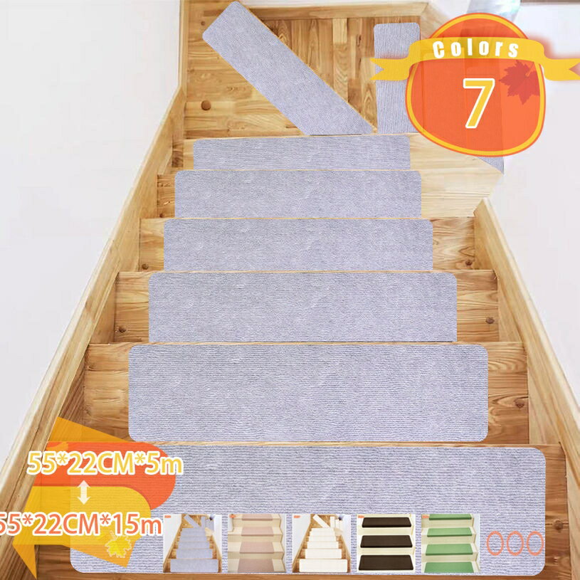 階段マット 階段用滑り止め 5枚 10枚 15枚入り 階段カーペット 階段敷き吸着マット床保護 ステップマット 階段クッション 転倒防止 キズ防止 負担軽減 ズレない 高齢者 ペットなどの安全対策に 猫犬階段滑り止めマット fascimo