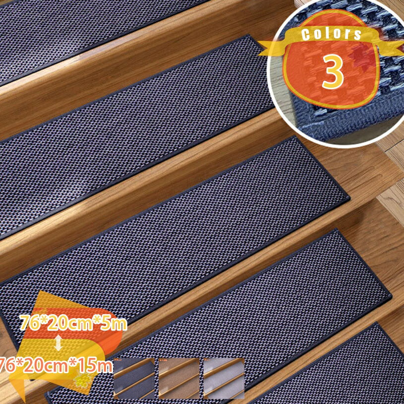 階段 防音マット すべり止め シート 大きい 5枚 10枚 15枚 清潔しやすい 取り換え用 ステップマット 吸着式 シンプル 幅広 犬 猫 爪 キズ防止 高齢者 けが防止 カーペット すべり止め付階段マット 新生活 四季通用 fascimo