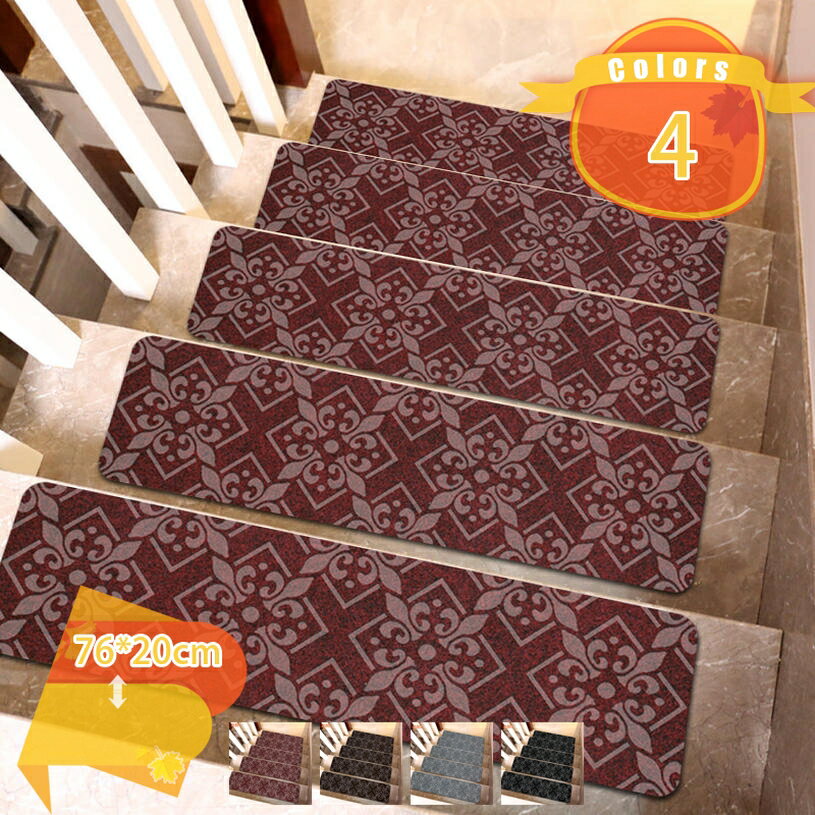 階段マット 5枚セット 大判 階段 滑り止め マット 5枚 階段マット 5枚 階段 滑り止めマット 大きい 幅広 シンプル おしゃれ ペット 滑り止め 階段用 ケガ防止に ペット 室内用 ウォッシャブル すべり止め シート カーペット fascimo