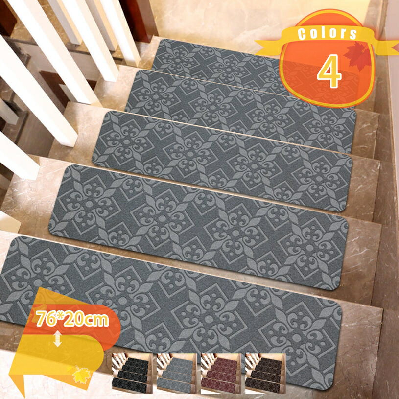 階段用ぴたマット 5枚組 階段 滑り止め 階段 滑り止めマット 足音対策 階段マット すべり止め クッション 音を吸収 キズ 防止 転倒防止 冷え対策 手洗い可 吸着マット カーペット 床材 敷物 ペット 老犬 お年寄り シニア fascimo