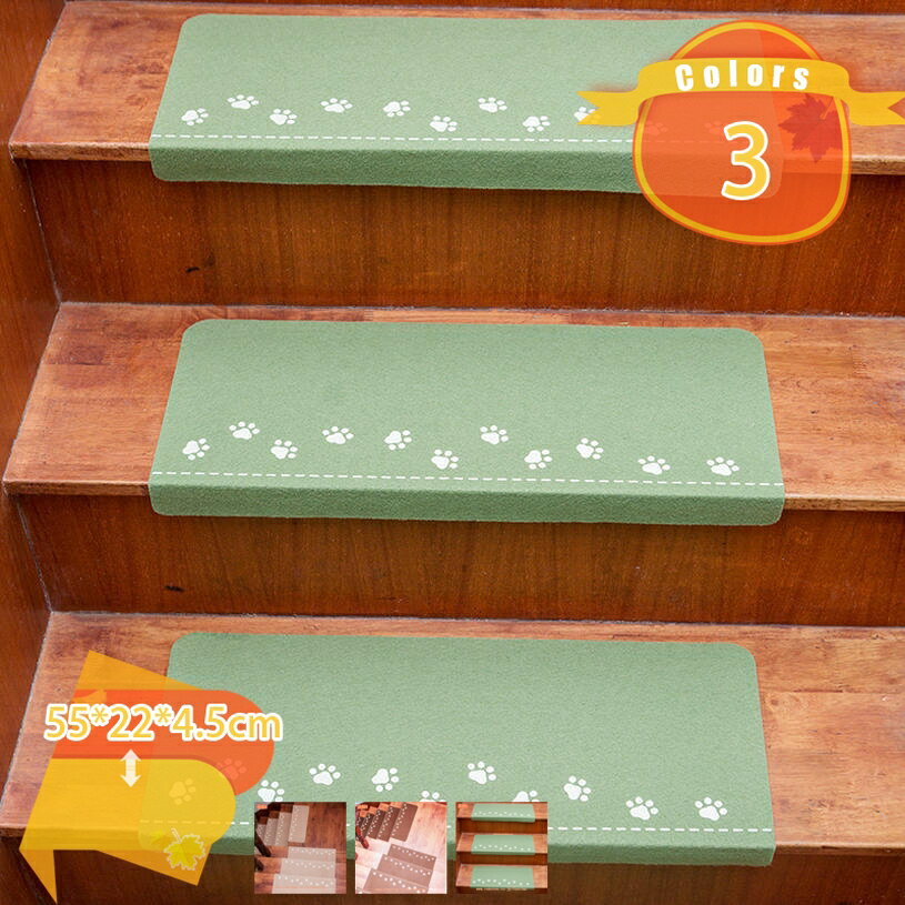 階段滑り止めシート 階段マット 5枚 セット 滑り止め付き階段マット 階段 階段用 階段マットペット 吸着階段マット 階段カーペット 洗える 防音 冷え対策 転倒防止 ペット キズ防止滑らない ズレない 清潔しやすい fascimo