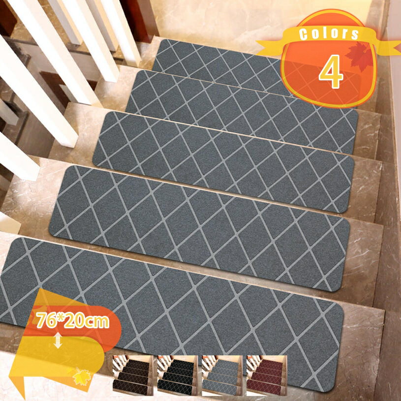 階段マット おしゃれ 階段 滑り止めマット 5枚セット 階段蓄光マット 階段 カーペット マット 防音 傷防止 滑り止め 吸着 ペット 足冷え 水洗い 吸着マット 転倒防止 滑らない 滑り止めカーペット 階段マット 滑り止めマット fascimo