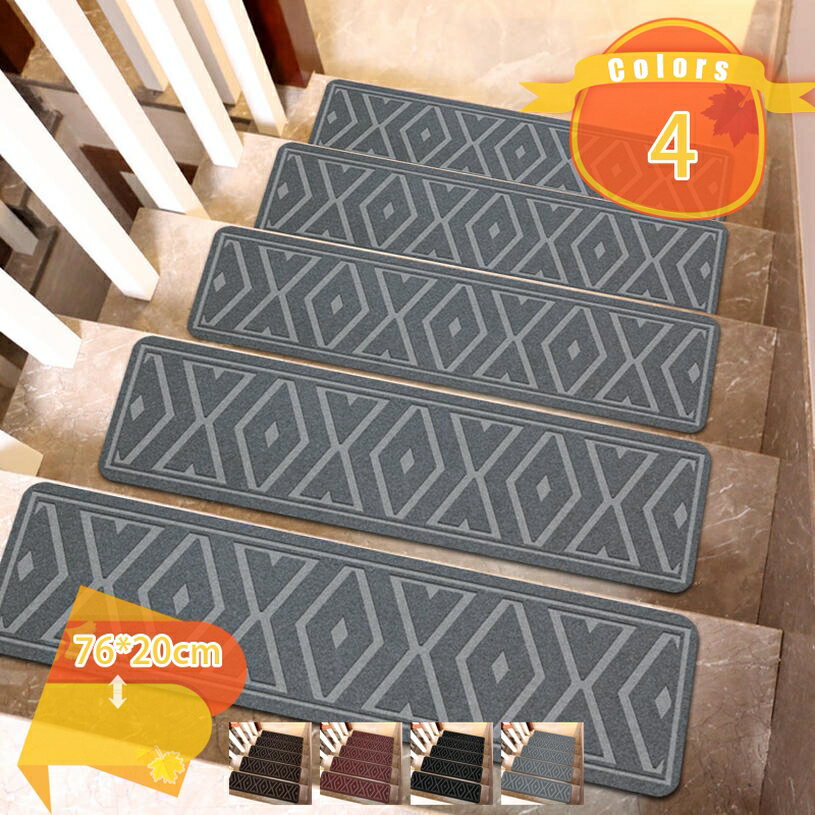 階段マット 滑り止め マット 大判サイズ 幅広 5枚組 階段 転倒防止 安全 ケガ防止 吸着 吸着マット 洗える 階段用 ペット 滑り止め 防音 キズ防止 寒さ対策 カーペット すべり止め マット すべり止め付階段マット fascimo