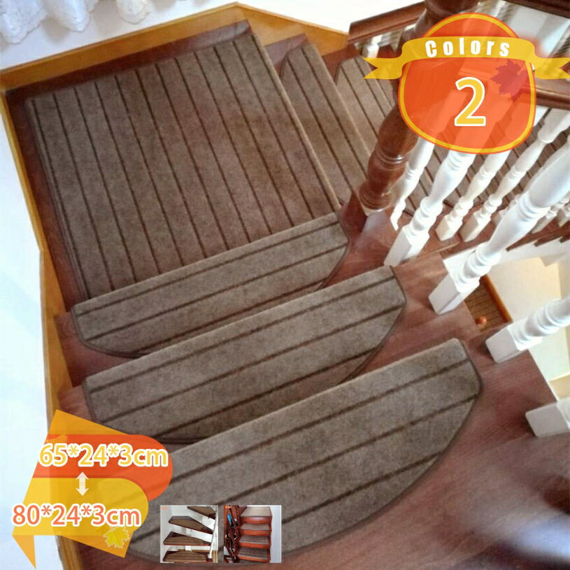 階段マット 滑り止め 折り曲げ付 ずれない 5枚 階段滑り止めマット 吸着階段マット 階段用ステップマット 階段カーペット 転倒防止 キズ防止 防寒 ズレにくい 洗える 防音 ペット 安全対策 四季通用 ベージュ 折り曲げ fascimo