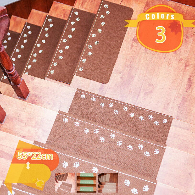 階段マット 階段 滑り止めマット 犬 猫 階段滑り止めマット 滑り止め 防音マット 洗える キズ防止 カーペット 15枚セット おしゃれ 吸着マット 騒音対策 低ホルム 階段 に 貼る 引っ越し オールシーズン fascimo