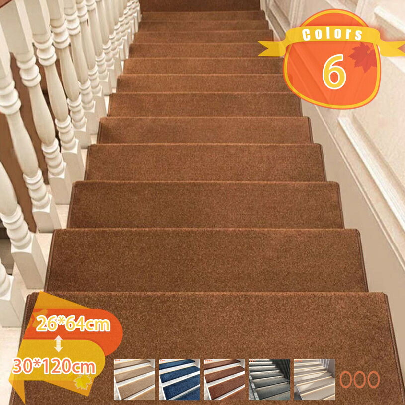 吸着階段マット 階段用ステップマット ずれない 吸着マット 防音 滑り止め付き 洗えるカーペット ペット用 階段保護 キズ防止 防音 洗濯機丸洗える ズレにくいマット 吸着カーペット ペット猫犬用 掃除ラク 1枚 高齢者 fascimo
