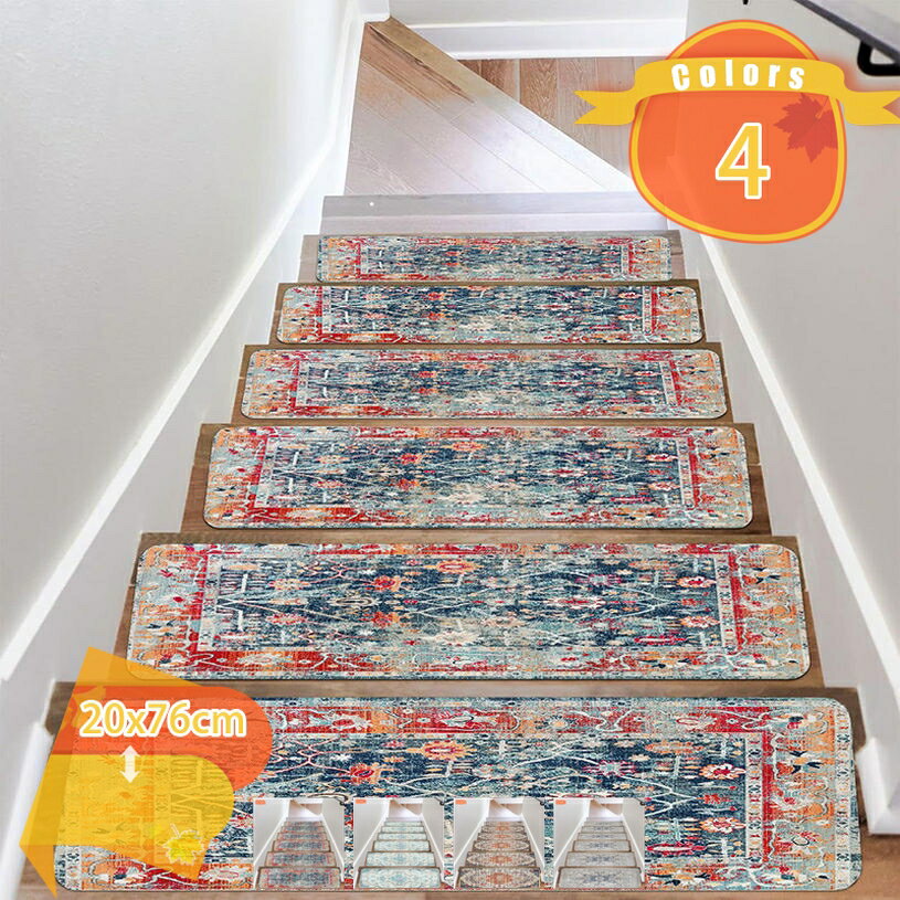 高級 階段マット 5枚組 階段 マット 5枚セット インテリア 滑り止め キズ防止 傷防止 転倒防止 ペット 犬 猫 滑り止めシート 冷え対策 寒さ対策 防音対策 すべり止め 水洗い 防音マット 冷え 四季通用 丸洗える 事務所 fascimo