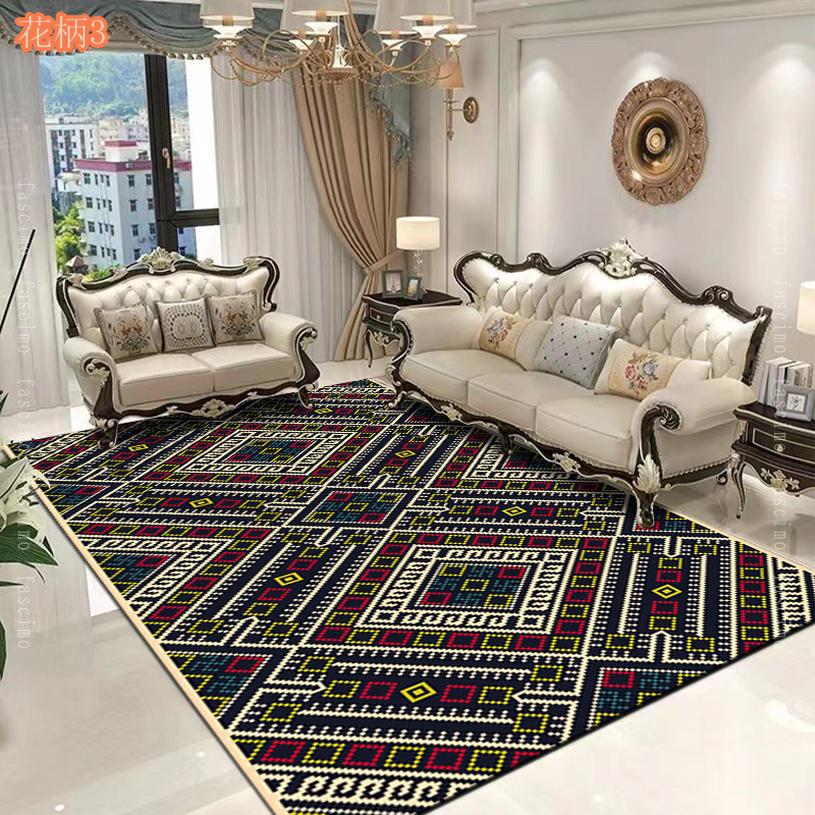 500円OFFクーポン ラグ カーペット 滑り止め付き 約2畳 抗菌・ 防ダニ 床暖房 ホットカーペット対応 ラグマット ペルシャ風 フローリングマット サラサラ 北欧 洗える 防音 絨毯 じゅうたん ラグ おしゃれ オールシーズン 折り畳み可能 fascimo