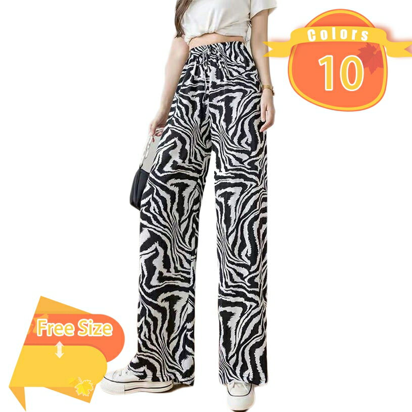 Rakuten - パンツ レディース ワイドパンツ ゆったり 大きいサイズ 小さいサイズ カジュアル イージーパンツ シフォン ゆったり 低身長 高身長 ワイド 花柄 美脚 着回し 薄 リボン リラックス きれいめ 大きいサイズ 春 夏 秋 fascimo