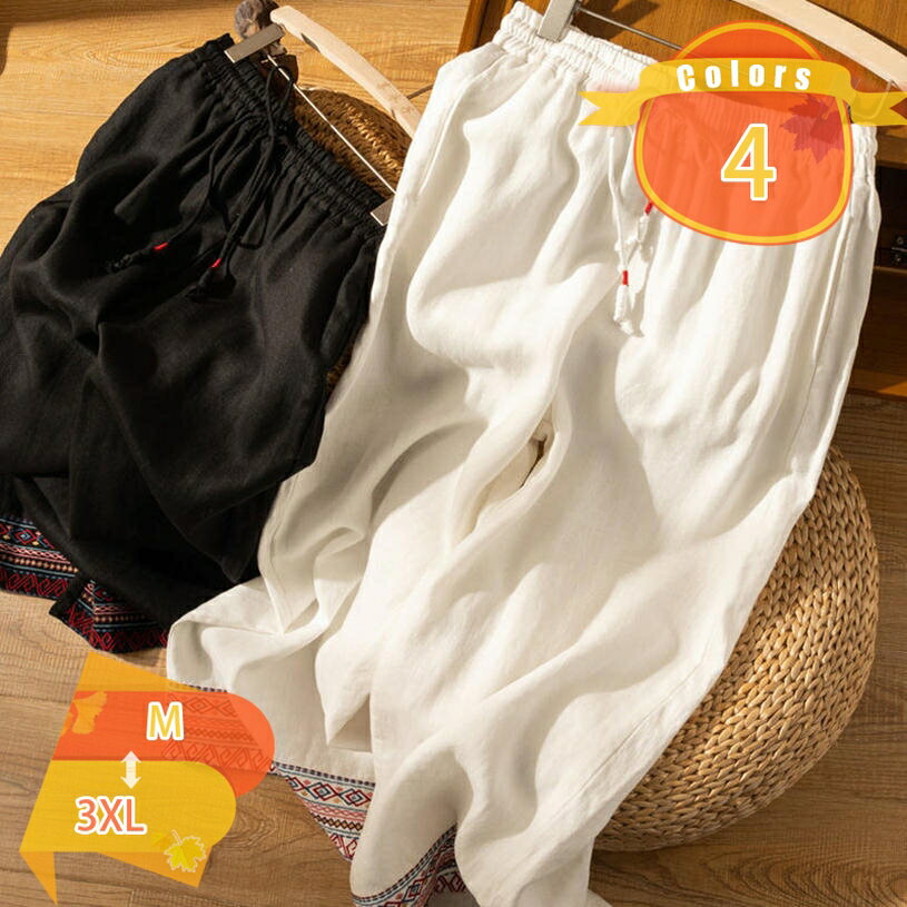 ワイドパンツ 春 夏 レディース リネンパンツ きれいめ リボンベルト付き リネンパンツ 綿 麻 リネンワイドパンツ 美脚 ガウチョパンツ フレアパンツ ロングパンツ 心地よい 通勤 プレゼント 大きいサイズ 秋 冬 母の日 プレゼント fascimo