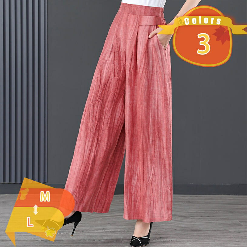 レディース ワイドパンツ パンツ ガウチョパンツ 大きいサイズ ロングパンツ ズボン リネンパンツ キュロット ウエストゴム チャイナ風 リネン ロング ハイウエスト 綿麻 ヨガ 民族風 カジュアル 中国風 ゆったり 春夏秋 fascimo