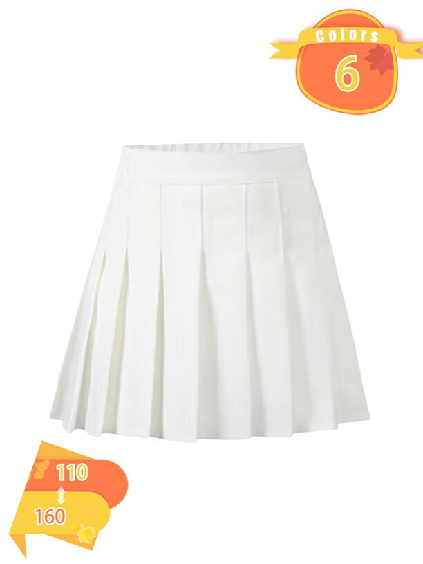 JK 無地 プリーツスカート ミニ フレアスカート 単品 インナーパンツ付き ファスナー付き ミニスカート ガールズ キッズ 小学生 スクール 制服 キッズ服 学生服 Aラインスカート フレア 女の子 子供服 夏 秋 春 fascimo