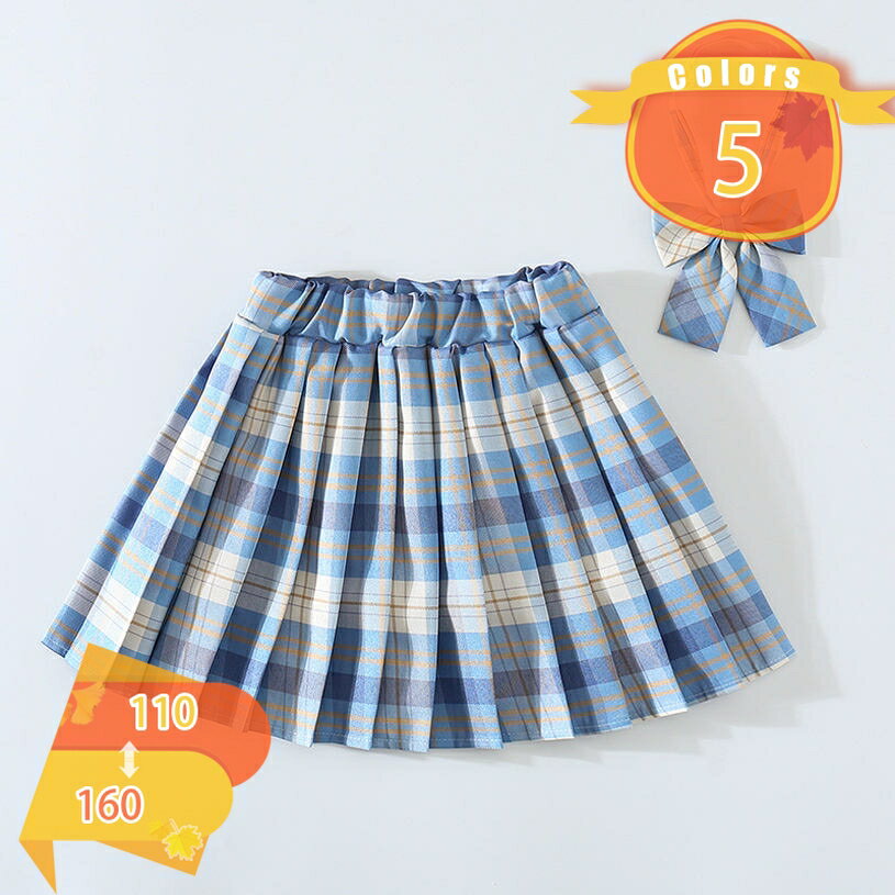 JKスカート プリーツスカート 制服スカート チェックスカート スクールスカート ショートスカート Aラインスカート ミニ ハイウエスト 女子高生 レディーススカート 学生服 リボン ネクタイ付き 通園 通学 部活 春 夏 秋 fascimo