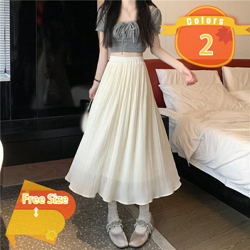 スカート レディース ロング丈 ラシャ ゆったり OL 体型カバー Aライン 着痩せ 復古 チェック柄 通勤 日常着用 膝下 ミモレ丈 春 夏服 ハイウエスト エレガント オフィス 大人 通勤 20代 30代 40代 OL ママ 母 fascimo