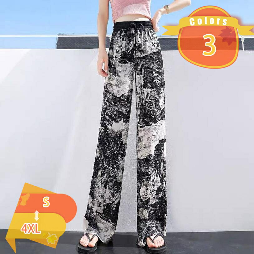 ワイドパンツ レディース 水玉柄 パンツ ロングパンツ 春秋 カジュアルパンツ ストレートパンツ 韓国ファッション ドットパンツ 着やせ シンプル 可愛い 原宿風 細身 美脚 薄手 きれいめ 通勤 大きいサイズ fascimo