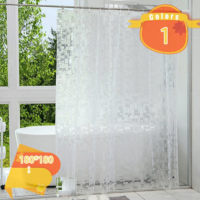 500円OFFクーポン シャワーカーテン 半透明 90 x 180cm おしゃれ 防水 防カビ 浴室カーテン 白 PEVA 北欧 ユニットバス 目隠し用 厚手 取り付け簡単 風呂カーテン 浴室 洗面所 間仕切り バスルーム カーテン リング付属 白い花 プライバシー保護 fascimo