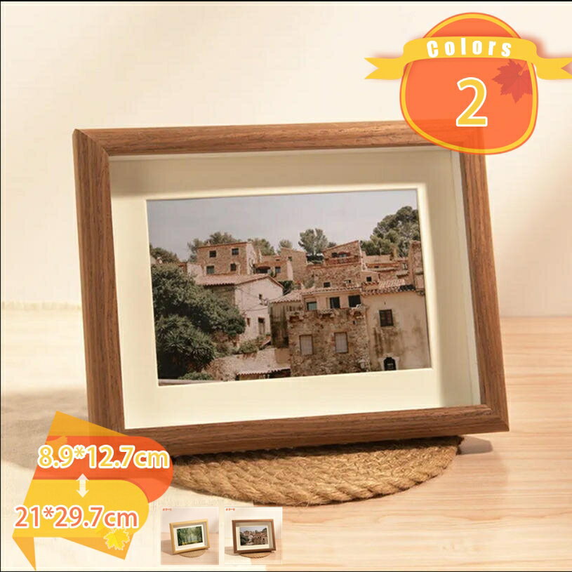 Rakuten - 木柄 可愛いフォトフレーム 写真 押し花 コラージュ 誕生日プレゼント 妻 母 10代 20代 30代 50代 おしゃれ フレーム MDF製 ホワイトデー 女性 40代 無地 母の日 お祝い 雑貨 写真立て 長方形 かわいい ポストカード 額縁 fascimo